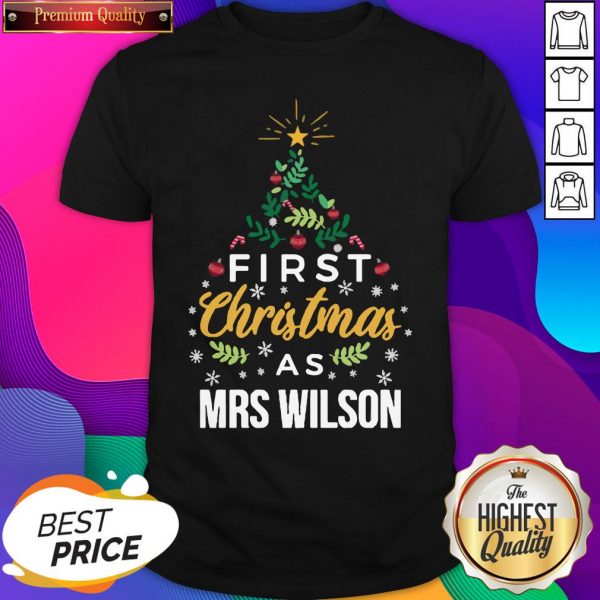 First Christmas As Mrs Wilson Tree Classic Men's T-Shirt- Design By Sheenytee.com