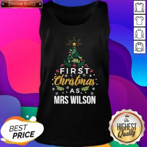 First Christmas As Mrs Wilson Tree Men's Tank Top- Design By Sheenytee.com