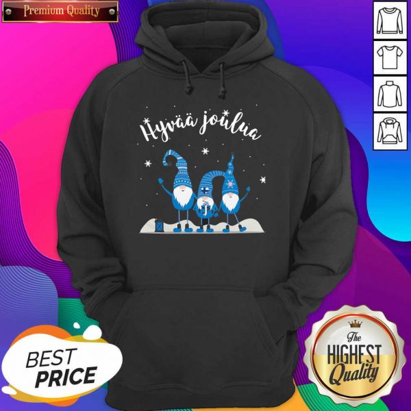 Finnish Merry Christmas Tontut Hyvaa Joulua Hoodie- Design By Sheenytee.com