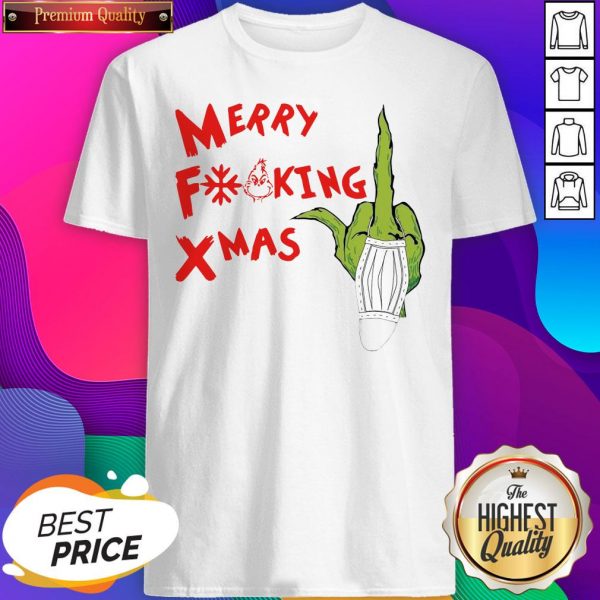 Funny Grinch Hand Merry Fucking Xmas Christmas Sweat Shirt- Design By Sheenytee.com