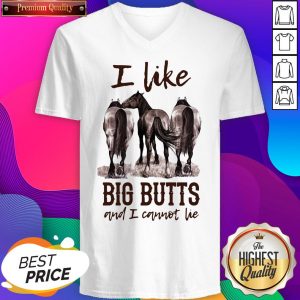 Funny Horses I Like Big Butts And I Cannot Lie V-neck- Design By Sheenytee.com