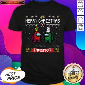 Impostor Imposter Among Game Us Sus Merry Christmas Shirt- Design By Sheenytee.com