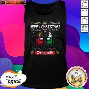 Impostor Imposter Among Game Us Sus Merry Christmas Tank Top- Design By Sheenytee.com