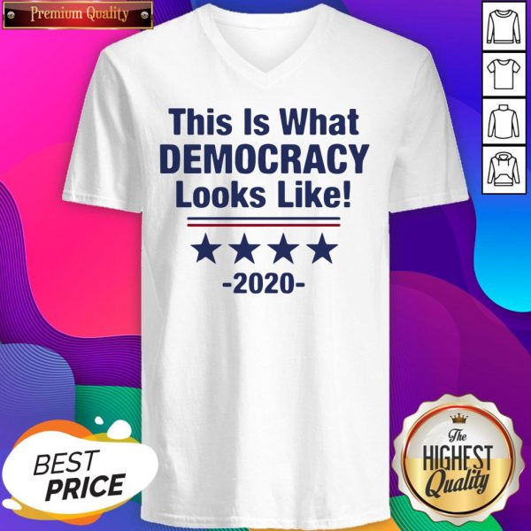 Good This Is What Democracy Looks Like V-neck- Design By Sheenytee.com