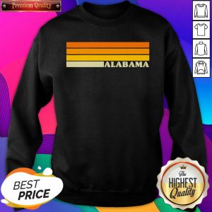 Alabama Colorful Orange Yellow 70s Style Retro Sweatshirt- Design By Sheenytee.com
