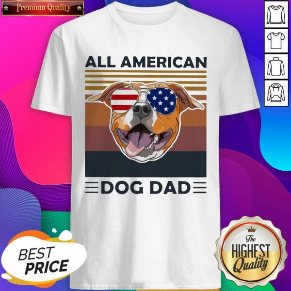All American Pug Dog Dad Vintage Shirt- Design By Sheenytee.com