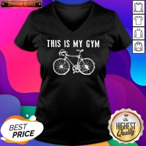 Hot Bicycle This Is My Gym V-neck- Design By Sheenytee.com