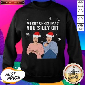 Hot Jenny And Lee Ugly Merry Christmas You Silly Git Sweatshirt- Design By Sheenytee.com
