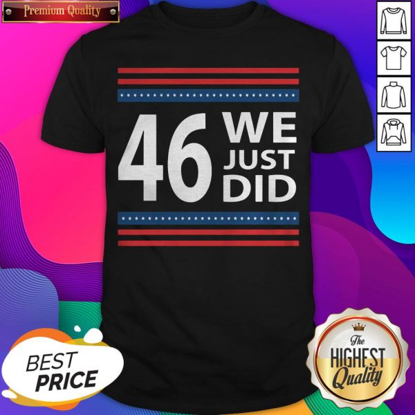 Hot We Just Did 46 President Win Usa Flag Stars Shirt- Design By Sheenytee.com