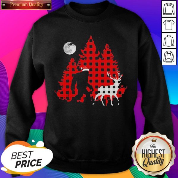 Nice Bigfoot And Reindeer Moon 2020 Sweatshirt- Design By Sheenytee.com