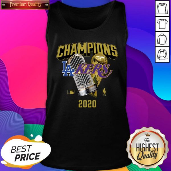 Nice Champions Los Angeles Dodgers And Los Angeles Lakers 2020 Tank Top- Design By Sheenytee.com