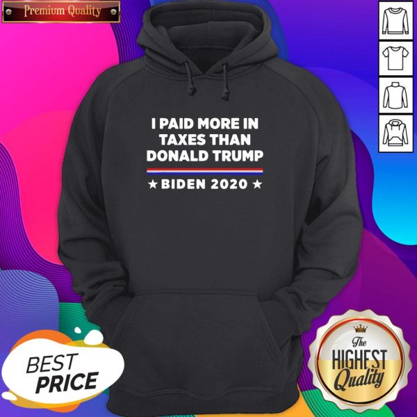 Nice I Paid More In Taxes Than Donald Trump Biden 2020 Election Hoodie- Design By Sheenytee.com