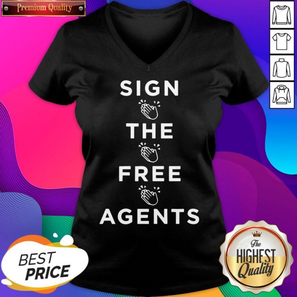 Nice Sign The Free Agents V-neck- Design By Sheenytee.com