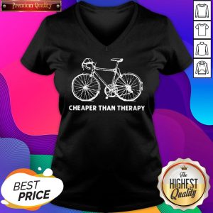 Official Bicycle Cheaper Than Therapy V-neck- Design By Sheenytee.com