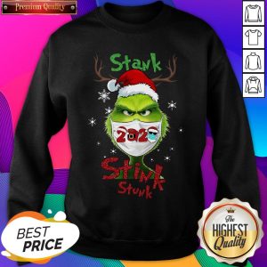 Official Grinch Face Mask Stank Stink Stunk Christmas Sweatshirt- Design By Romancetees.com