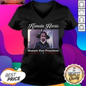 Official Kamala Harris Madam Vice President Stars V-neck- Design By Sheenytee.com
