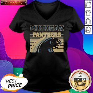 Official Michigan Panthers Football V-neck- Design By Romancetees.com