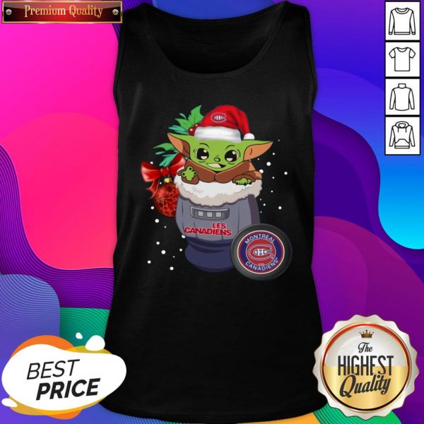 Official Montreal Canadiens Christmas Baby Yoda Star Wars Funny Happy NHL Tank Top- Design By Sheenytee.com