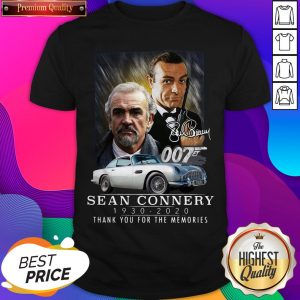 Sean Connery 007 1930 2020 Thank You For The Memories Signature Shirt- Design By Sheenytee.com