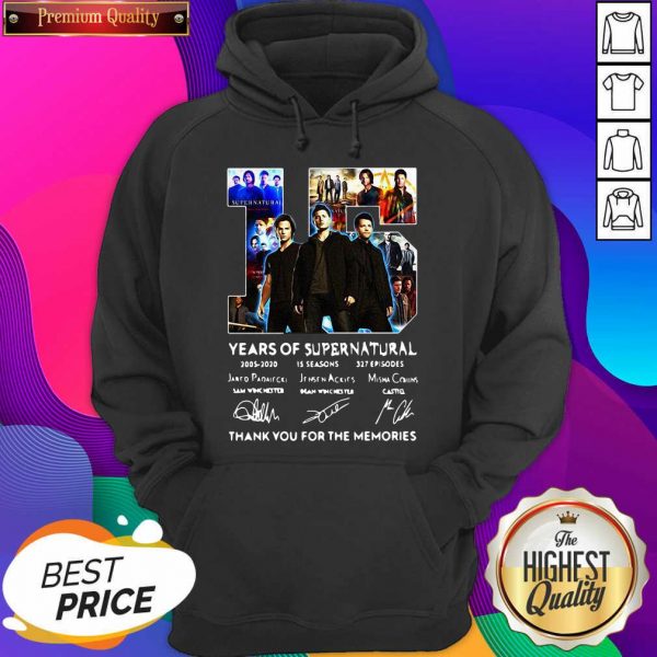 Top 15 Years Of Supernatural Thank You For The Memories Signatures Hoodie- Design By Sheenytee.com