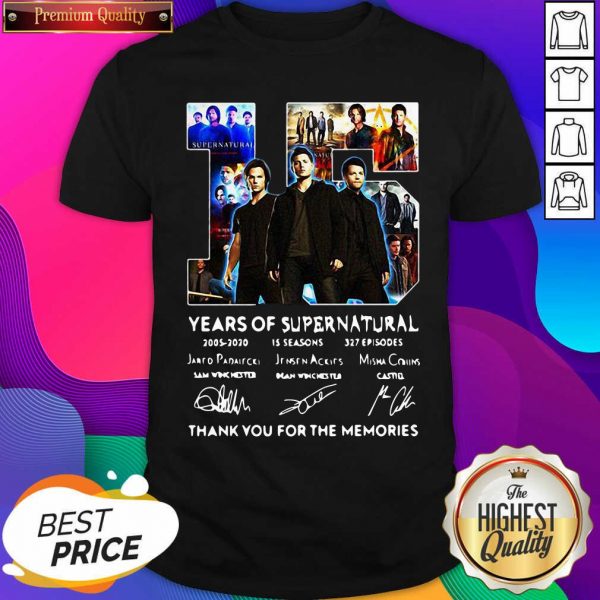 Top 15 Years Of Supernatural Thank You For The Memories Signatures Shirt- Design By Sheenytee.com