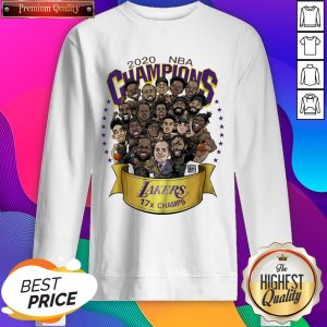 Top 2020 Nba Champions Los Angeles Lakers 17 Champs Cartoon Sweatshirt- Design By Sheenytee.com