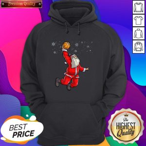 Top Christmas Basketball Pajamas Santa Claus Slam Dunk Hoodie- Design By Sheenytee.com