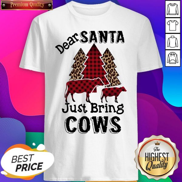 Top Dear Santa Just Bring Cows Shirt- Design By Sheenytee.com