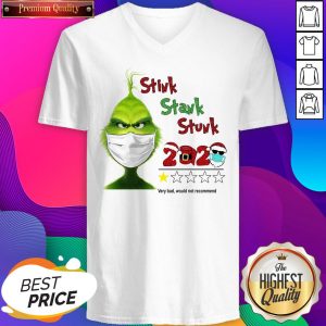 Top Grinch Stink Stank Stunk 2020 Very Bad Would Not Recommend Christmas V-neck- Design By Sheenytee.com