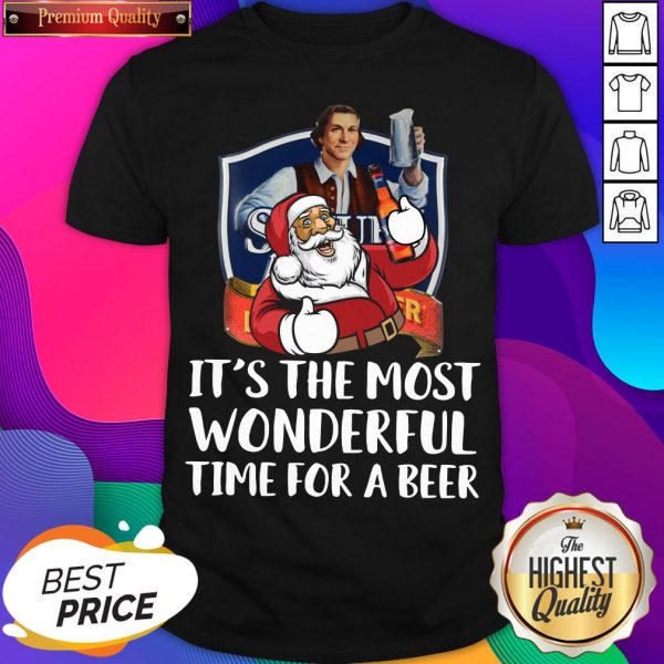 Top Santa Claus Drinking Samuel Adams Boston Brewery It’s The Most Wonderful Time For A Beer Shirt- Design By Sheenytee.com