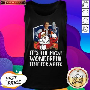 Top Santa Claus Drinking Samuel Adams Boston Brewery It’s The Most Wonderful Time For A Beer Tank Top- Design By Sheenytee.com