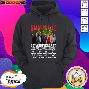 Top Smallville 10th Anniversary 2001 2021 Merry Christmas Signatures Hoodie- Design By Romancetees.com