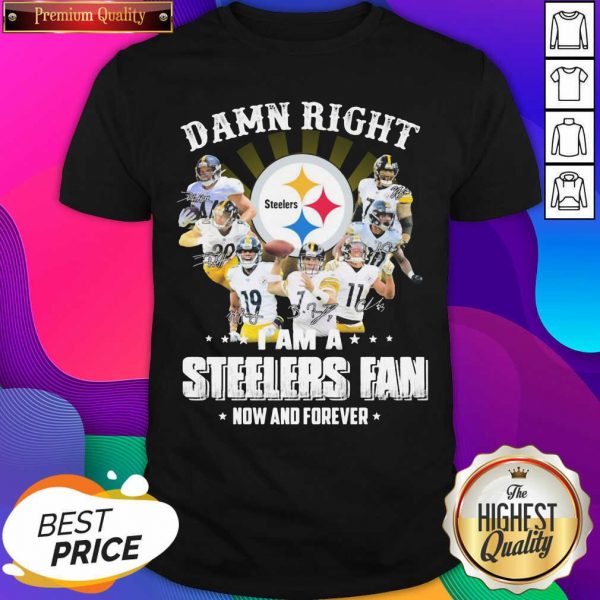 So Damn Right I Am A Pittsburgh Steelers Fan Now And Forever Signature Shirt- Design By Sheenytee.com