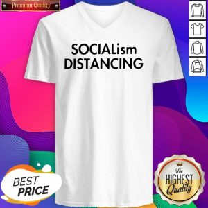 Socialism Distancing V-neck- Design By Sheenytee.com