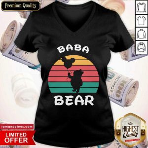 Baba Bear Disney Vintage Retro V-neck- Design By Sheenytee.com