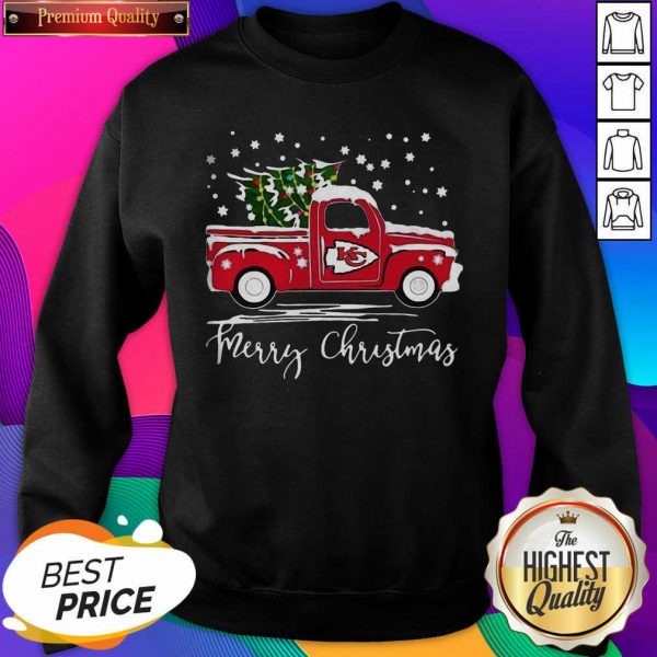 Merry Christmas Kansas City Chiefs Truck Sweatshirt- Design By Sheenytee.com