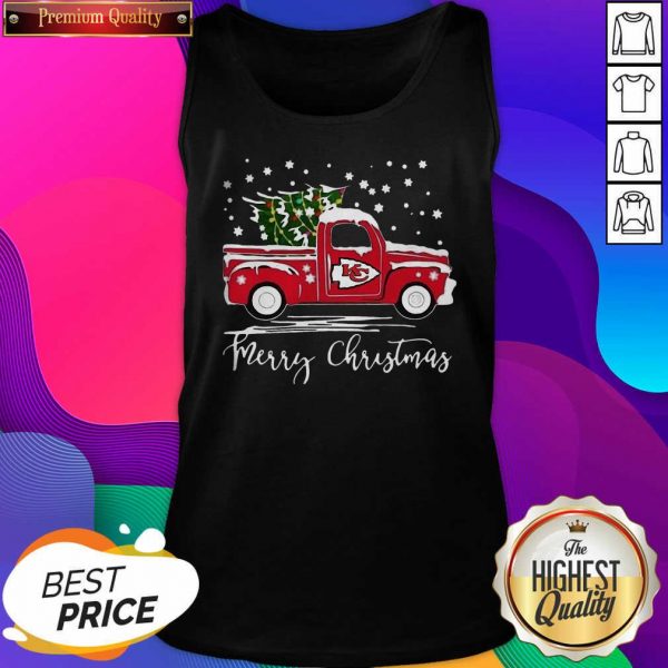 Merry Christmas Kansas City Chiefs Truck Tank Top- Design By Sheenytee.com