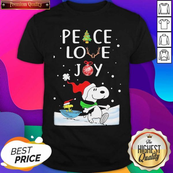 Snoopy Peace Love Joy Christmas Shirt- Design By Sheenytee.com