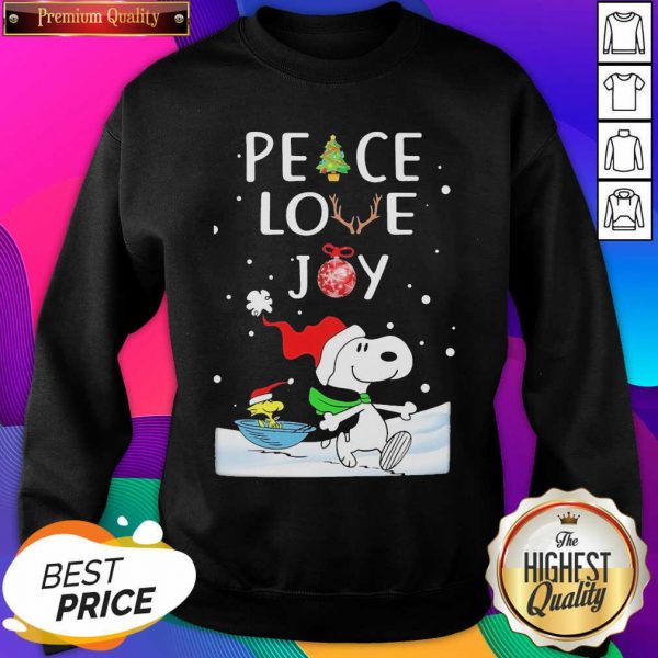 Snoopy Peace Love Joy Christmas Sweatshirt- Design By Sheenytee.com