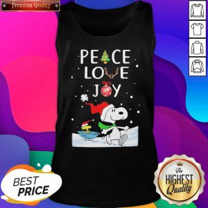 Snoopy Peace Love Joy Christmas Tank Top- Design By Sheenytee.com