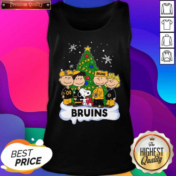 Snoopy The Peanuts Boston Bruins Christmas Tank Top- Design By Sheenytee.com