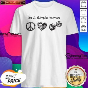 I’m A Simple Peace Love Gym Shirt- Design By Sheenytee.com