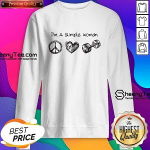 I’m A Simple Peace Love Gym Sweatshirt- Design By Sheenytee.com