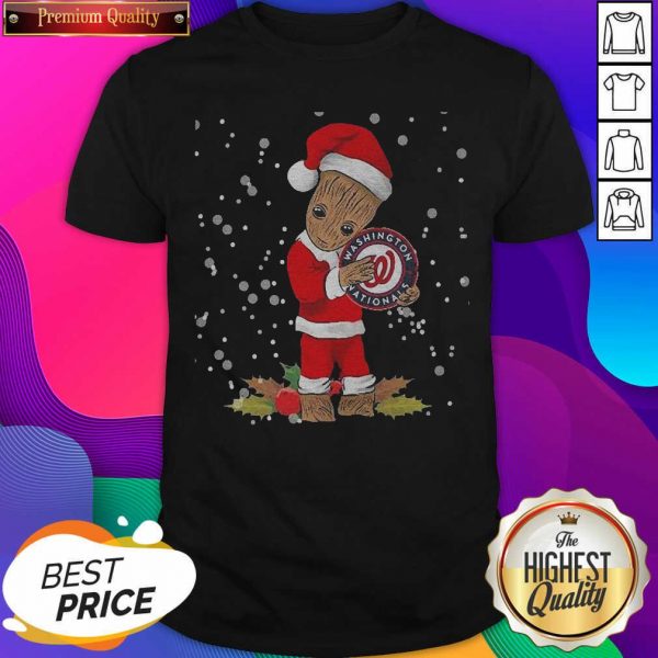 Santa Baby Groot Hug Washington Nationals Christmas Shirt- Design By Sheenytee.com