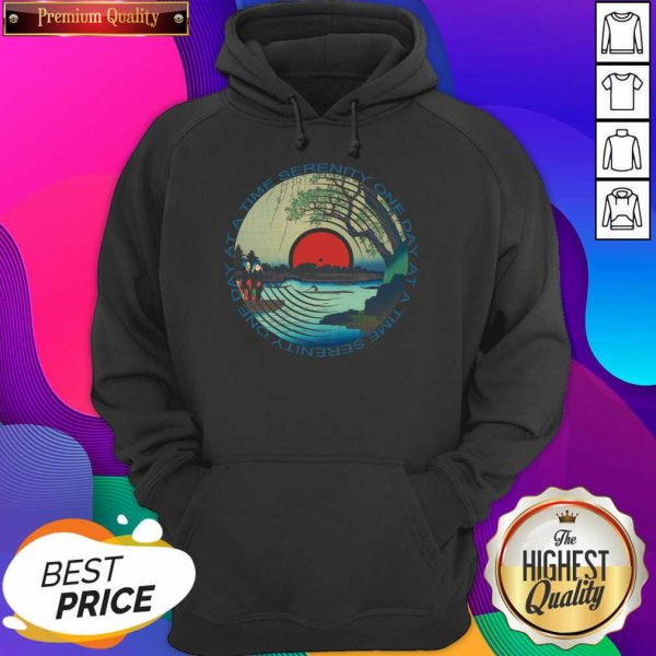 Sobriety Serenity One Day at A Time AA Sober Hoodie- Design By Sheenytee.com