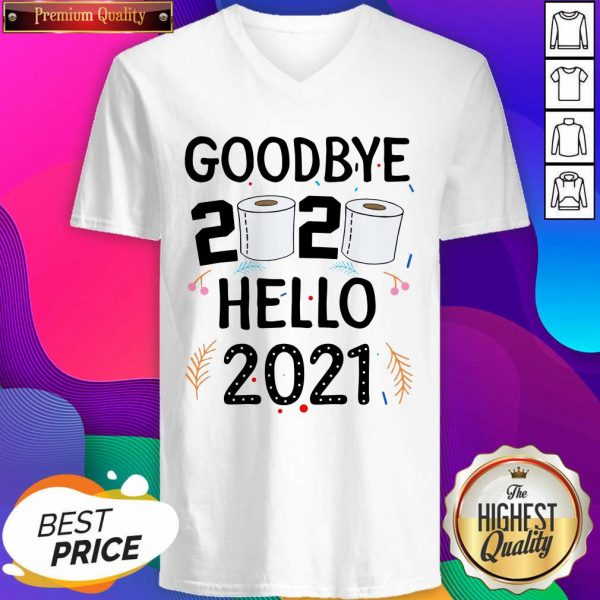 Goodbye 2020 Toilet Paper Hello 2021 V-neck- Design By Sheenytee.com