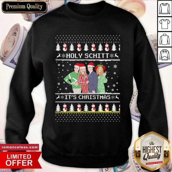 Schitt Creek Holy Schitt It’s Christmas Sweatshirt- Design By Sheenytee.com
