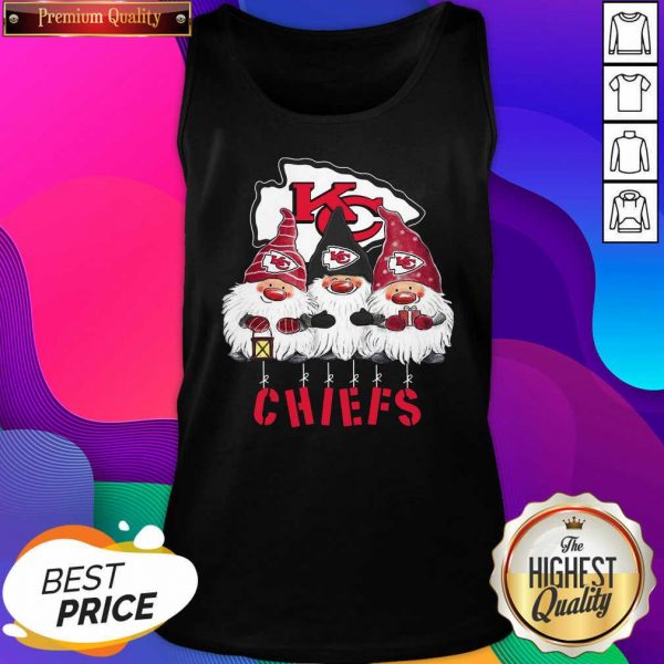 Chiefs Hanging With Gnomies Christmas Tank Top- Design By Sheenytee.com
