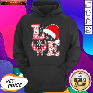 Love Hat Santa And Reindeer Ugly Christmas Hoodie- Design By Sheenytee.com