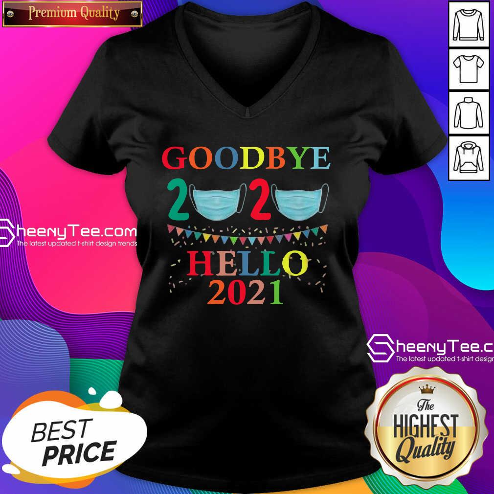 New Year 2021 Hello Eve Goodbye 2020 Pajama Family V-neck- Design By Sheenytee.com